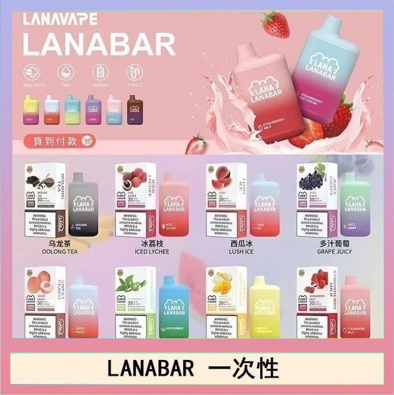 LANA BAR LANA BAR可充电一次性電子煙霧化5000口(3.0%)